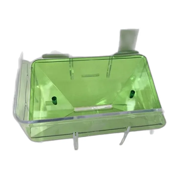 Clear and green two-compartment aquarium isolation box — view 4
