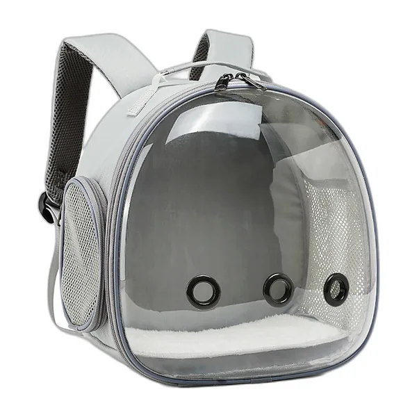 Sac à dos de transport rose à hublot transparent pour petit animal — vue 2