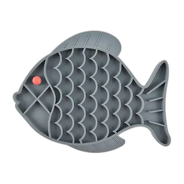 Tapis de léchage en silicone bleu en forme de poisson — vue 3