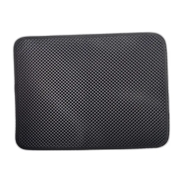 Black double-layer litter mat with honeycomb holes
